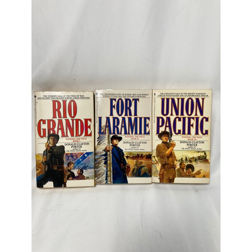 Donald Clayton Porter Winning the West Books 1-3 Western Paperback Lot